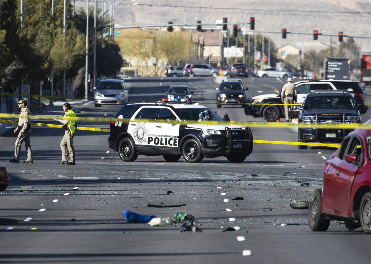 Las Vegas police and Clark County School District police are investigating a fatal crash that o ...