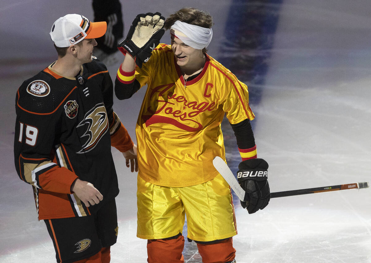 Trevor Zegras of the Anaheim Ducks, dressed as the character Peter La  News Photo - Getty Images
