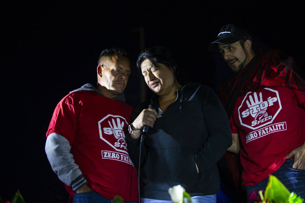 Jesus Mejia-Santana, left and Erlinda Zacarias address supporters alongside Pastor Marko Gamboa ...