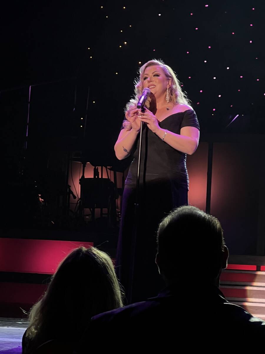 Janae Longo performs as Adele the "Legends in Concert" show 'Legendary Divas" at Tropicana on S ...