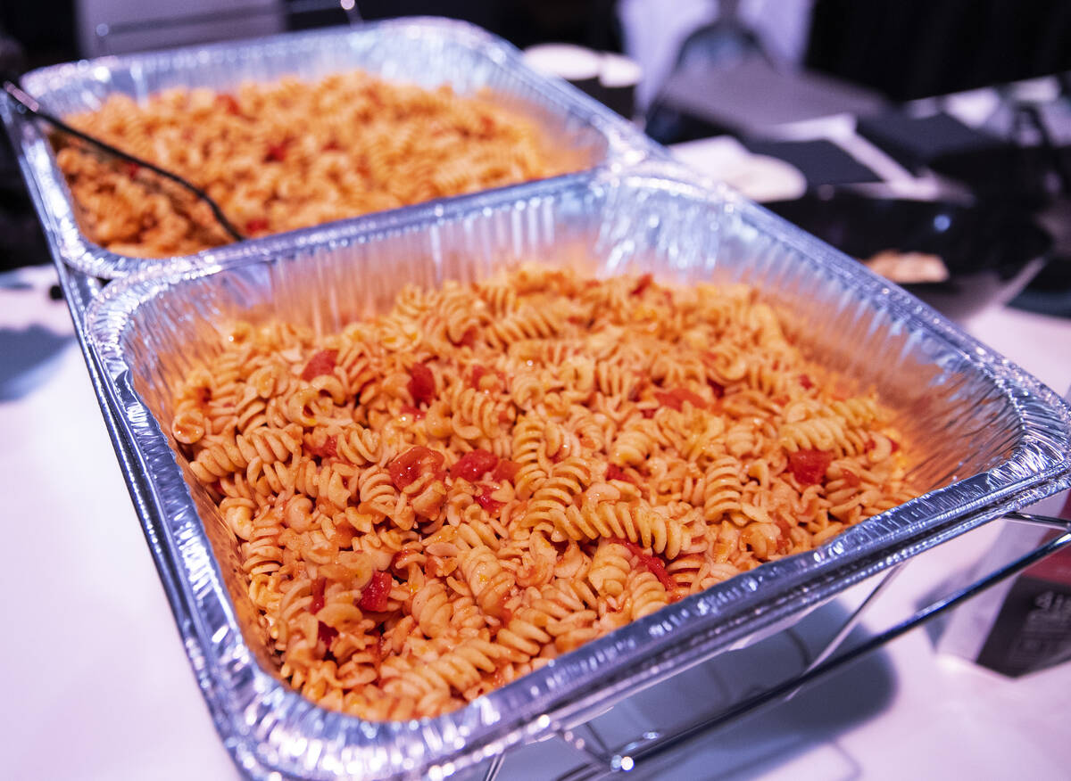 Cooked Light Rotini, a low carb pasta, is displayed at a fiber gourmet booth during the Fancy F ...