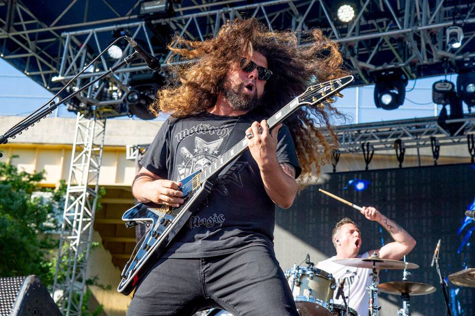 Claudio Sanchez of Coheed and Cambria performs at the Bunbury Music Festival on Sunday, June 3, ...