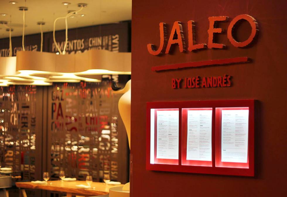 Jaleo by Jose Andres restaurant is shown at The Cosmopolitan Las Vegas hotel-casino on Thursday ...