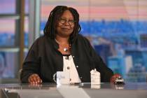 This image released by ABC shows co-host Whoopi Goldberg on the set of the daytime talk series ...