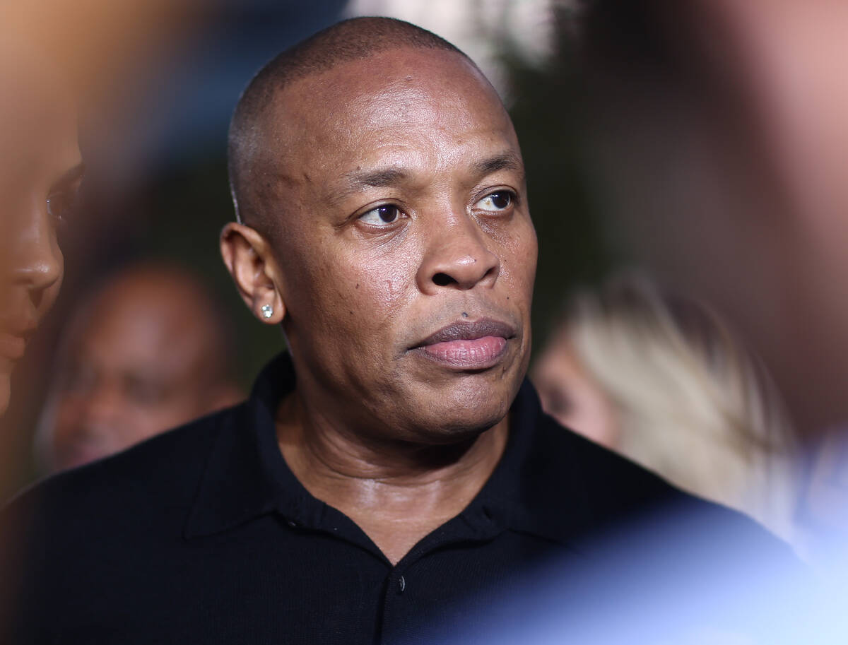 Dr. Dre arrives at the Los Angeles premiere of "Straight Outta Compton" at the Micros ...