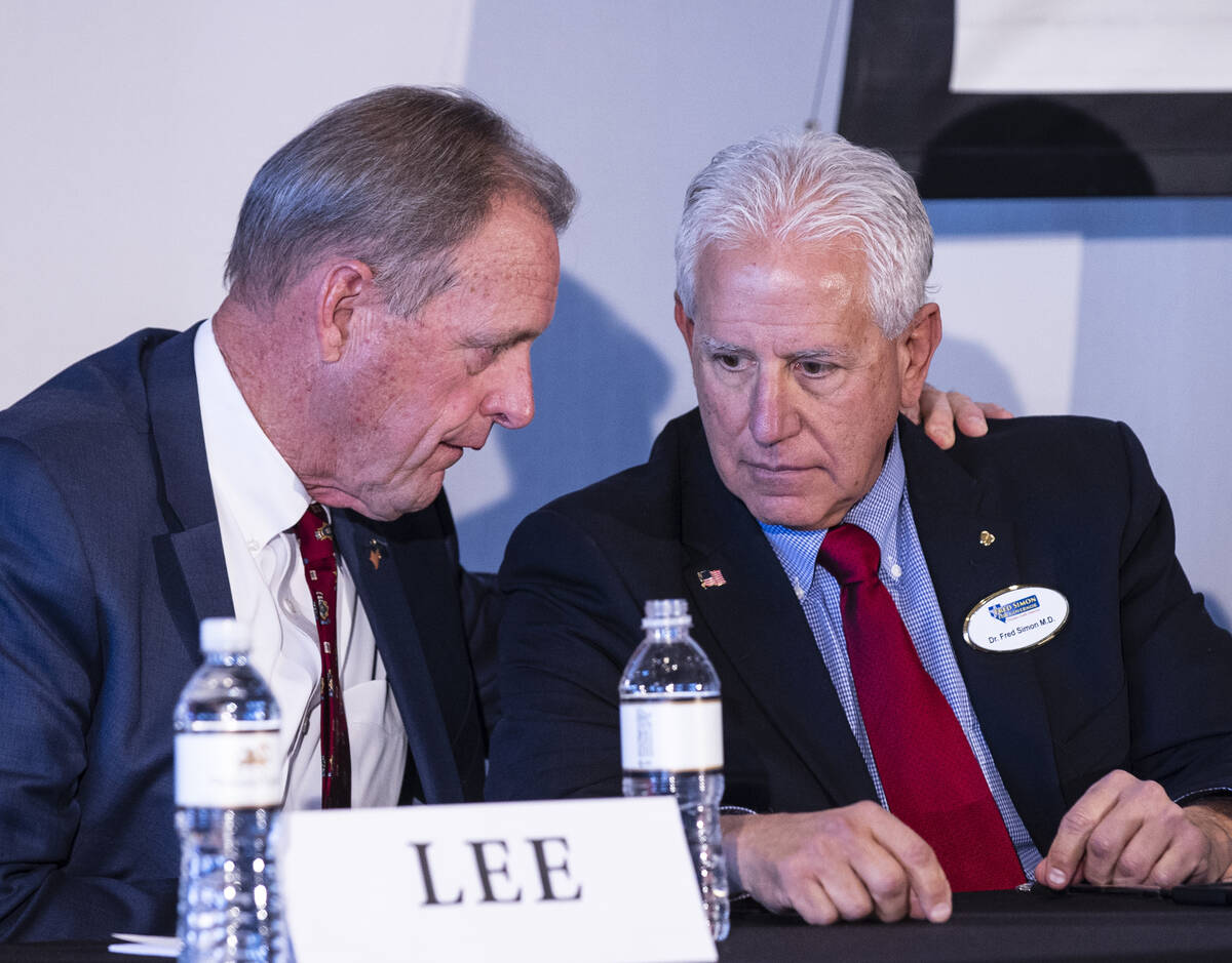 Former North Las Vegas Mayor and current Nevada Republican governor candidate, John Lee, and ca ...