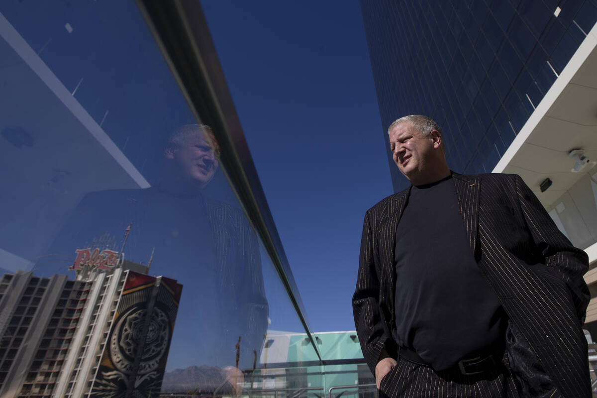 Circa CEO Derek Stevens is photographed during a tour of Circa hotel-casino, Thursday, Feb. 3, ...