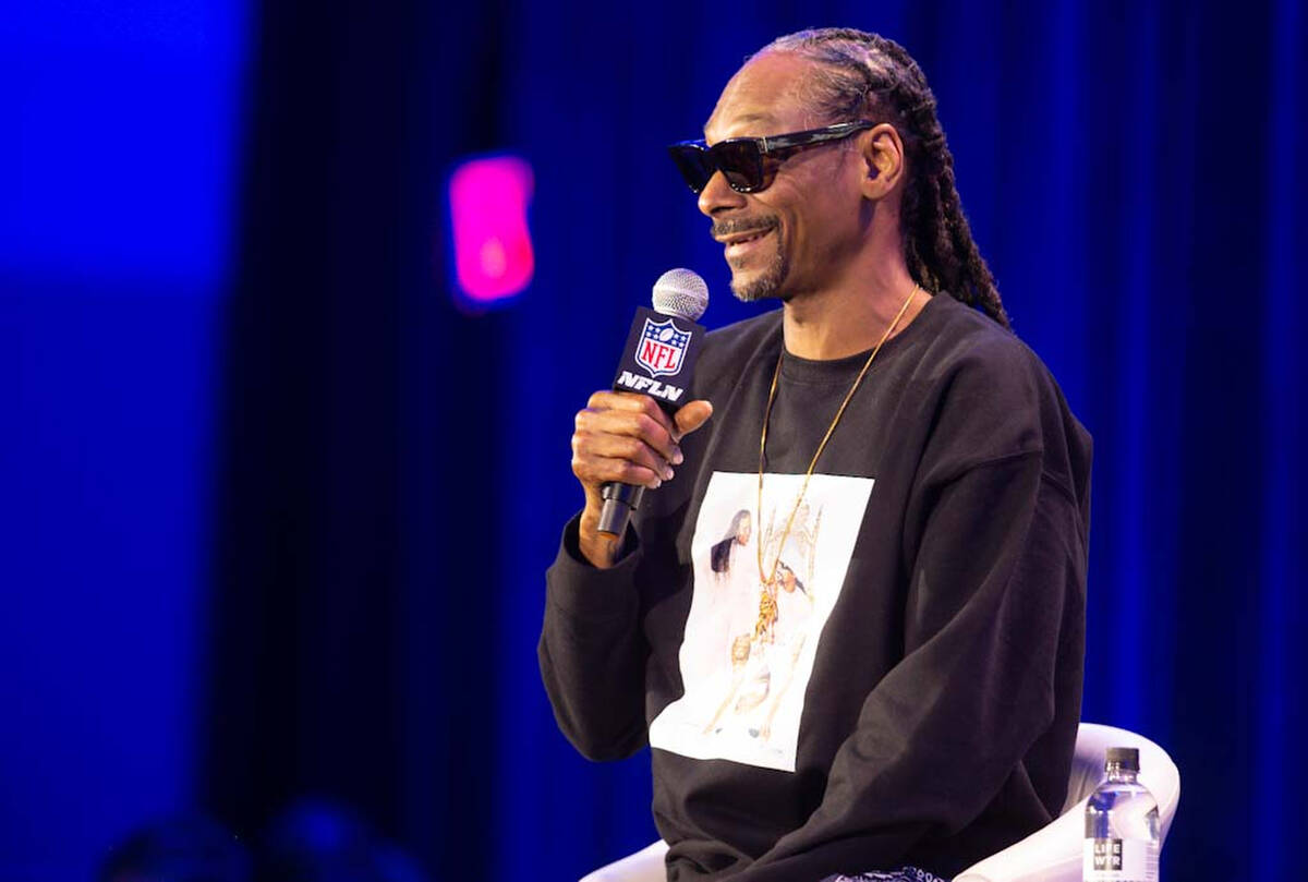 Rapper Snoop Dogg talks about preparation for his upcoming Super Bowl halftime performance duri ...