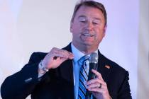 Former Nevada Sen. Dean Heller and current gubernatorial candidate speaks during the Republican ...