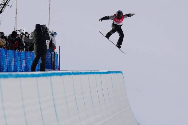 United States' Shaun White competes during the men's halfpipe finals at the 2022 Winter Olympic ...