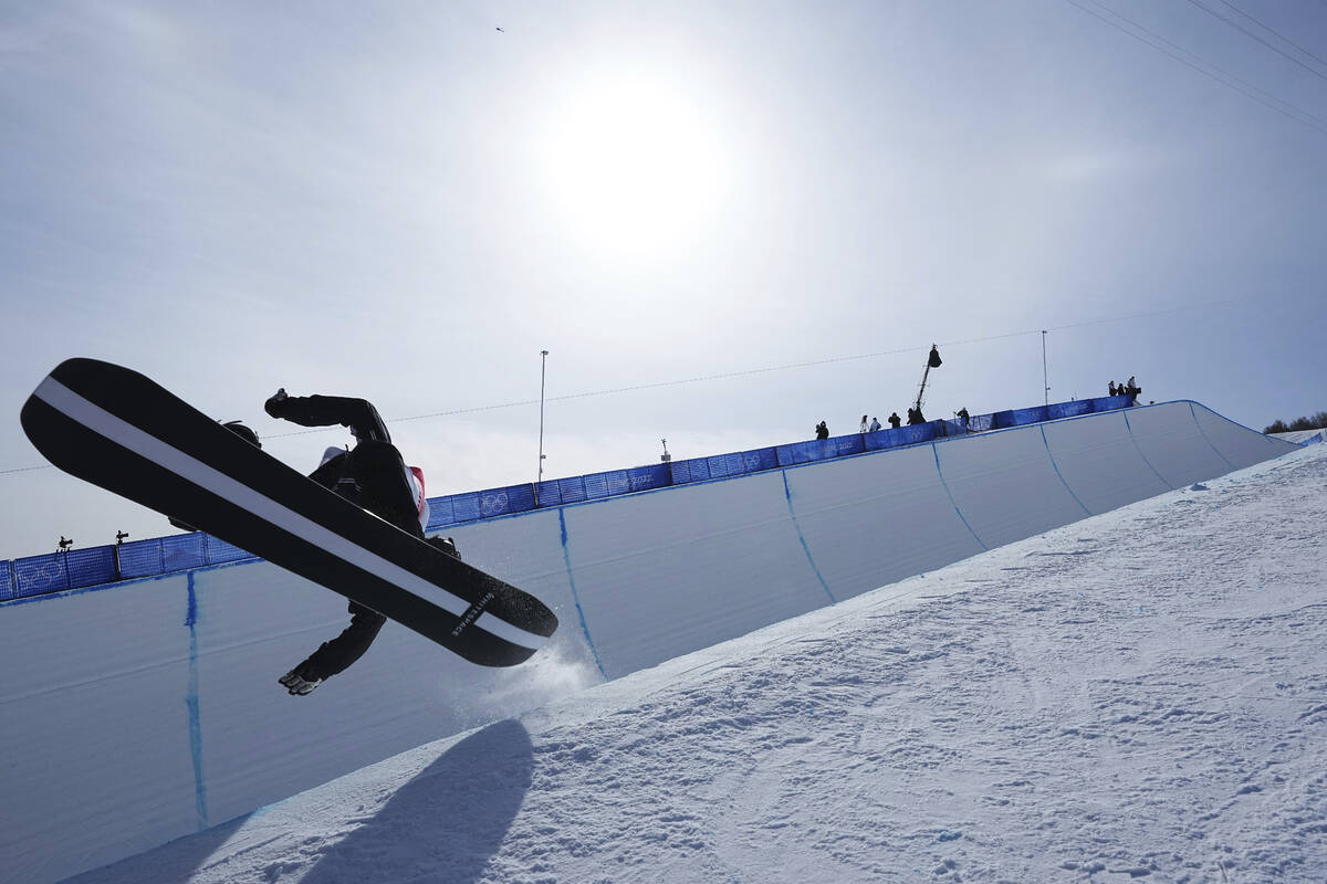 United States' Shaun White competes during the men's halfpipe finals at the 2022 Winter Olympic ...