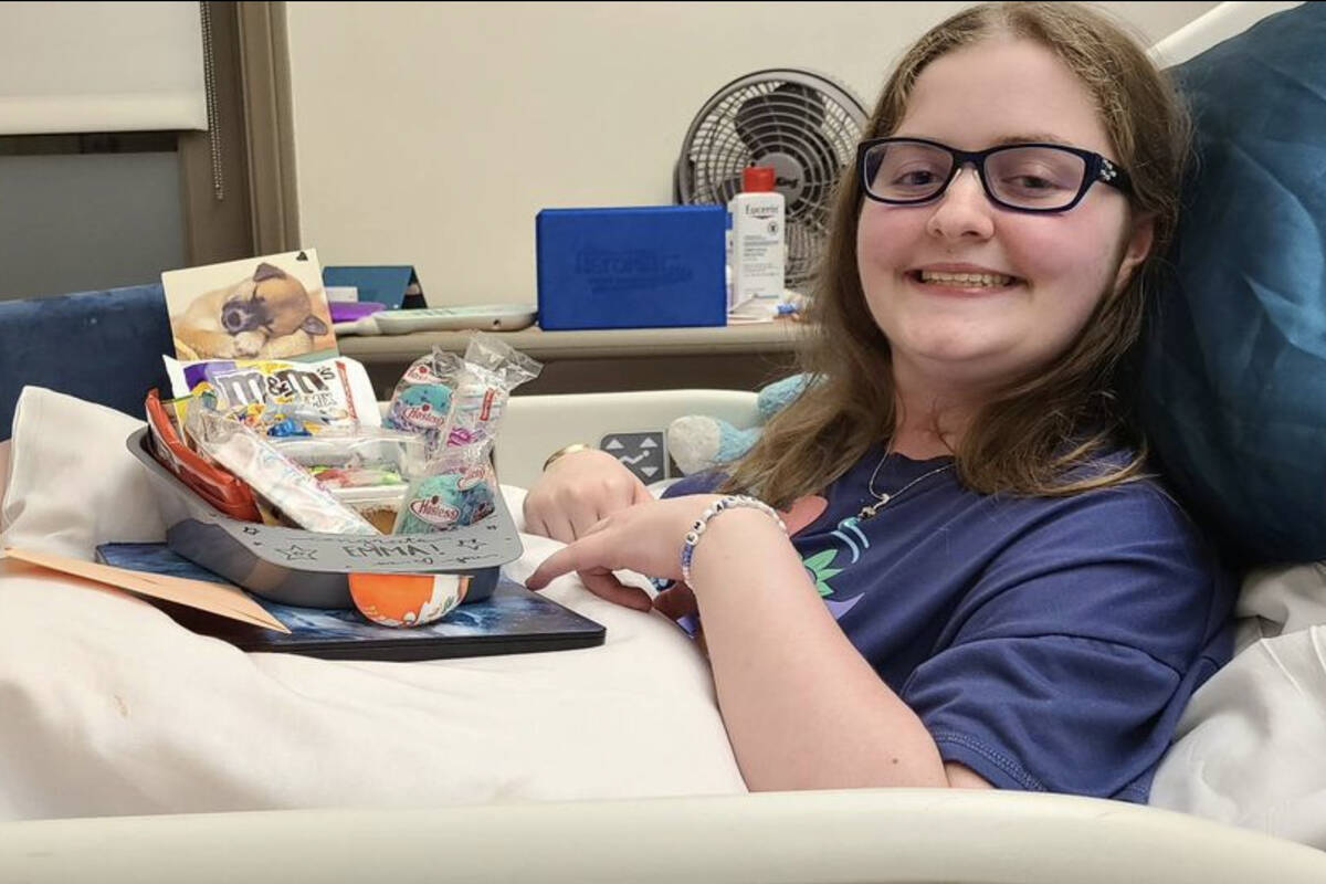 Emma Burkey at medical facilities at Loma Linda University in California. (Burkey Family)