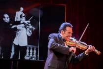 Wayne Newton performs at Bugsy's Cabaret on Monday, Jan. 24, 2022, at the Flamingo, in Las Vega ...