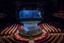 Las Vegas native Brandon Pereyda works through his pre-show routine for Cirque du Soleil's Zuma ...