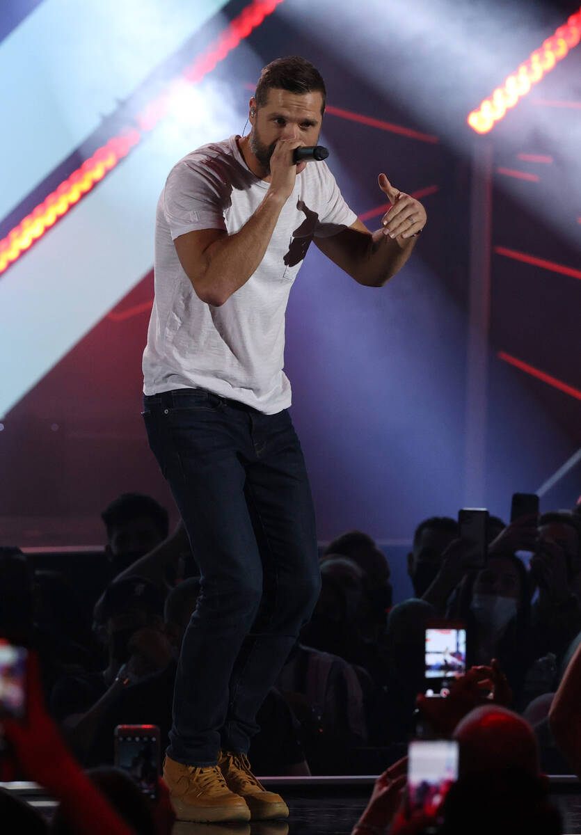 Walker Hayes performs onstage during the 2021 iHeartRadio Music Festival on September 17, 2021 ...