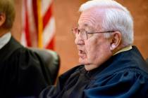 Retired Nevada Supreme Court Justice Robert Rose makes a surprise appearance during Nevada Cour ...