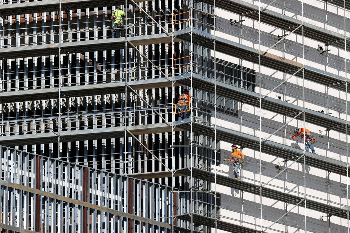 Fontainebleau Las Vegas under construction on the north Strip Thursday, Feb. 3, 2022. (K.M. Can ...