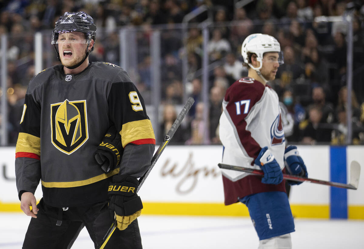 Jack Eichel makes Golden Knights' debut in loss to Colorado Avalanche, Golden Knights