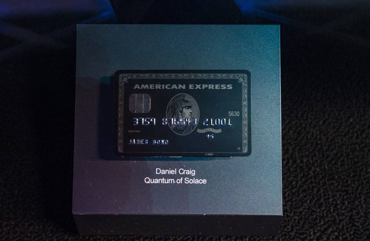 A James Bond American Express credit card used by Daniel Craig in “Quantum of Solace ...
