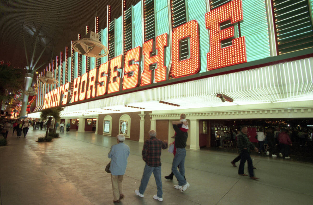 The exterior of Binion's Horseshoe at the northwest corner of Fremont Street and North Casino C ...