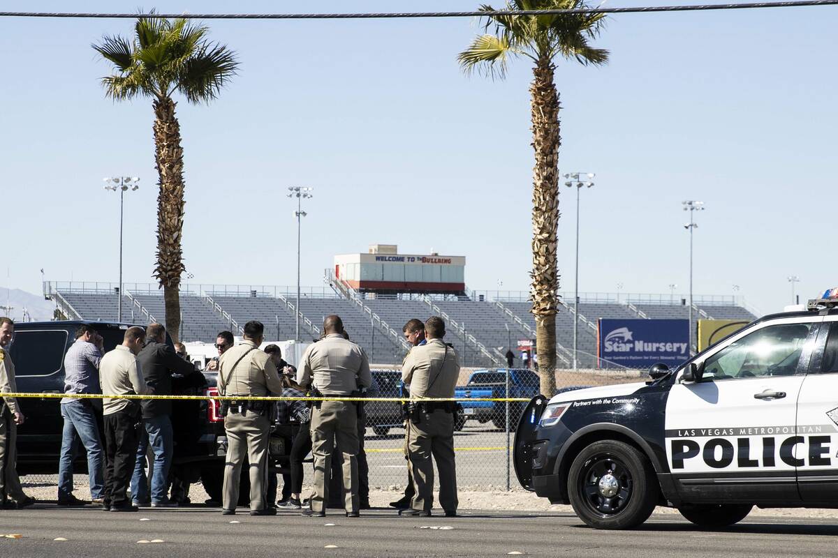 Las Vegas police is investigating after the body of a homicide victim was found just outside th ...