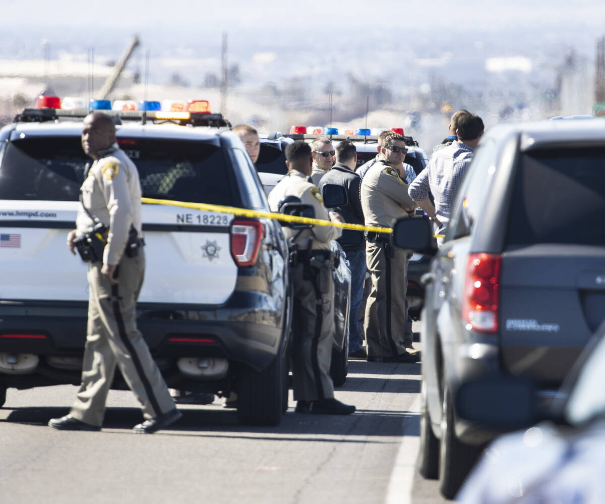 Las Vegas police is investigating after the body of a homicide victim was found just outside th ...