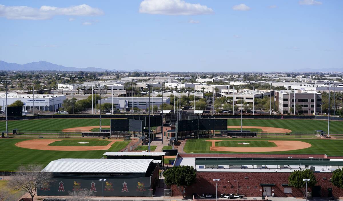 Practice fields remain empty as pitchers and catchers are not starting spring training workouts ...