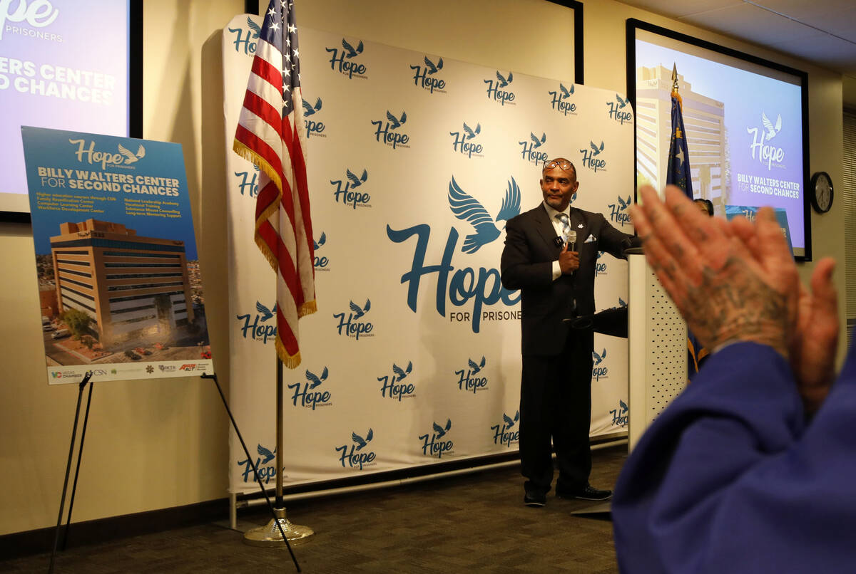 Jon Ponder, founder and CEO of HOPE for Prisoners, announces, Friday, Feb. 18, 2022, its new La ...