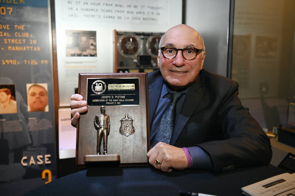 Former FBI agent Joe Pistone attends The Mob Museum's 10th Anniversary Fundraising Undercover o ...