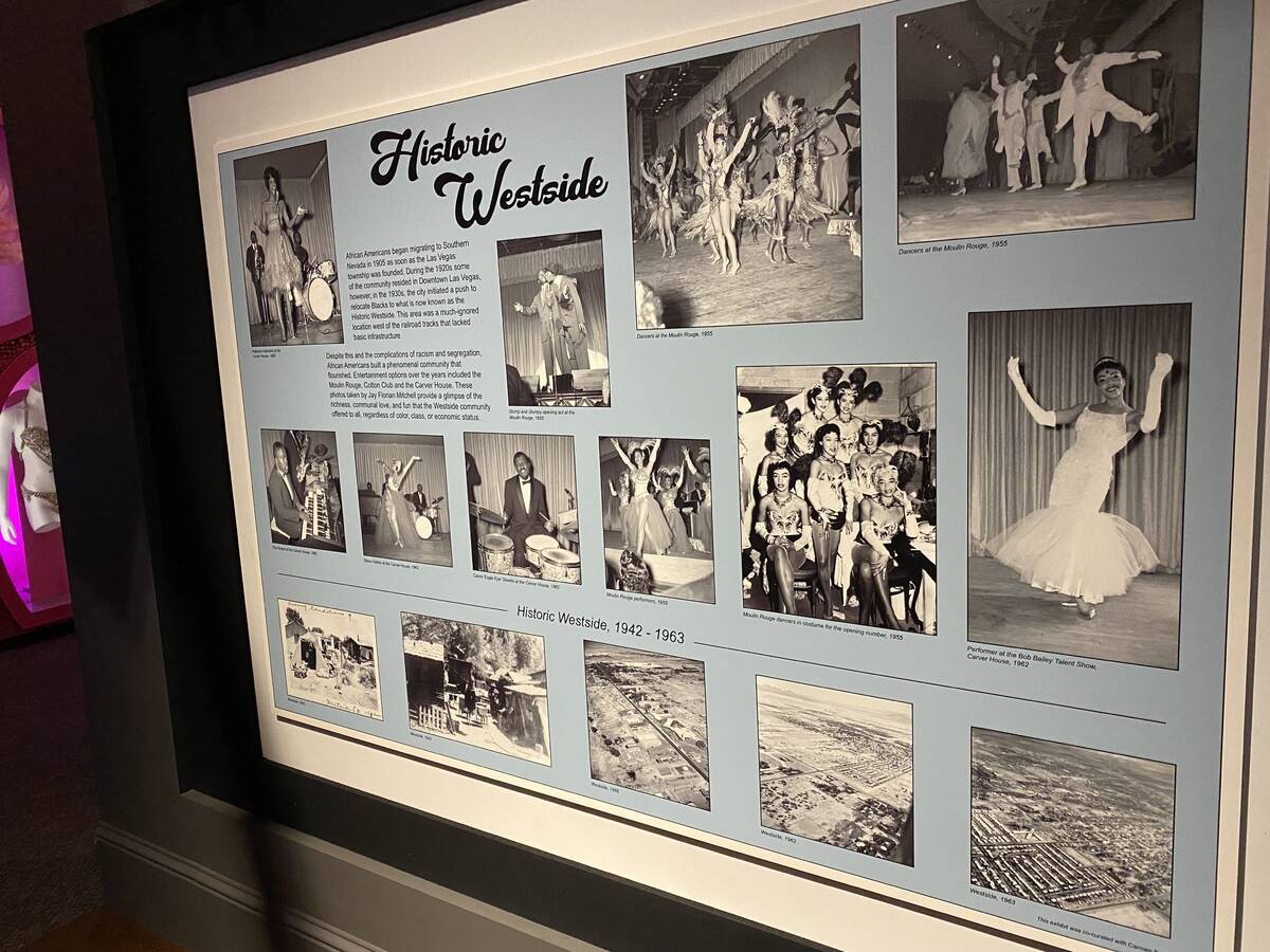 An exhibit at Nevada State Museum, Las Vegas commemorating the history of the Historic Westside ...