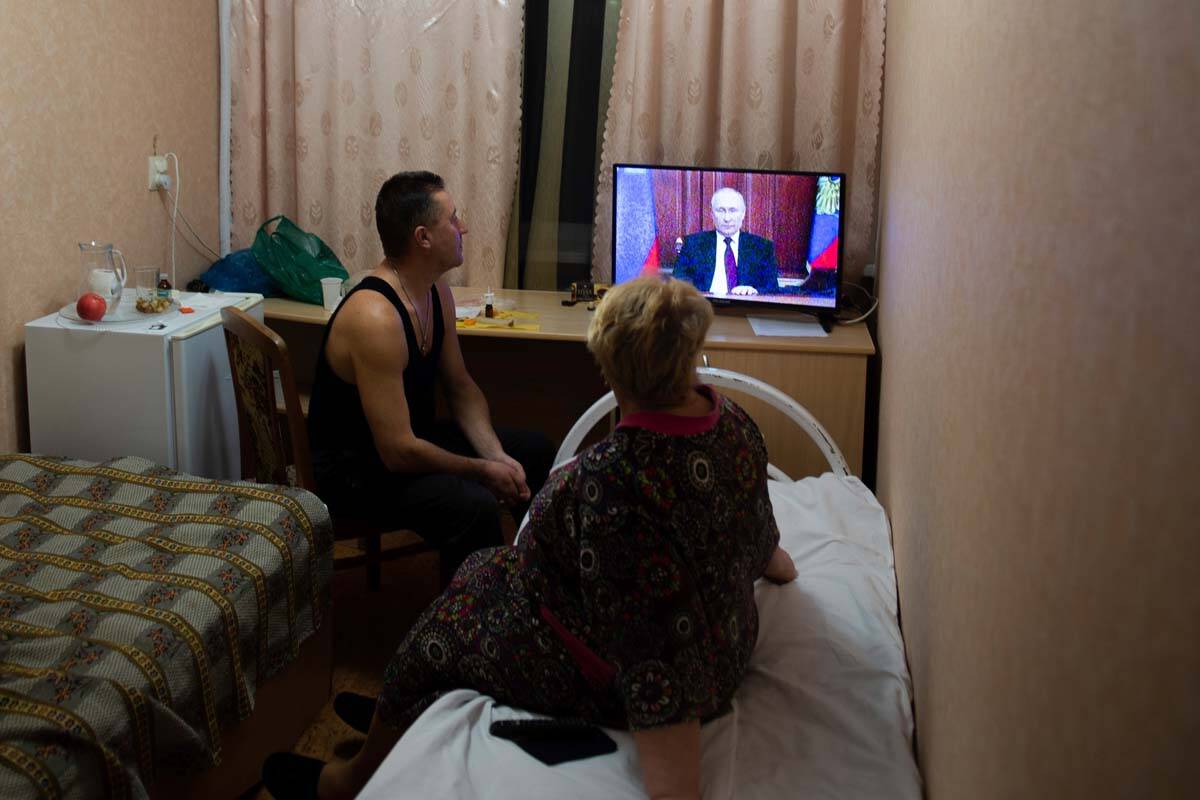 People from the Donetsk and Luhansk regions, the territory controlled by a pro-Russia separatis ...