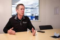Maury Gallagher, CEO of Allegiant Air and owner of the NASCAR racing team GMS, speaks to the Re ...