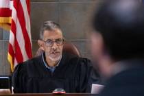 District Judge Michael Villani announces the sentence of Omar Rueda-Denvers, convicted in Septe ...
