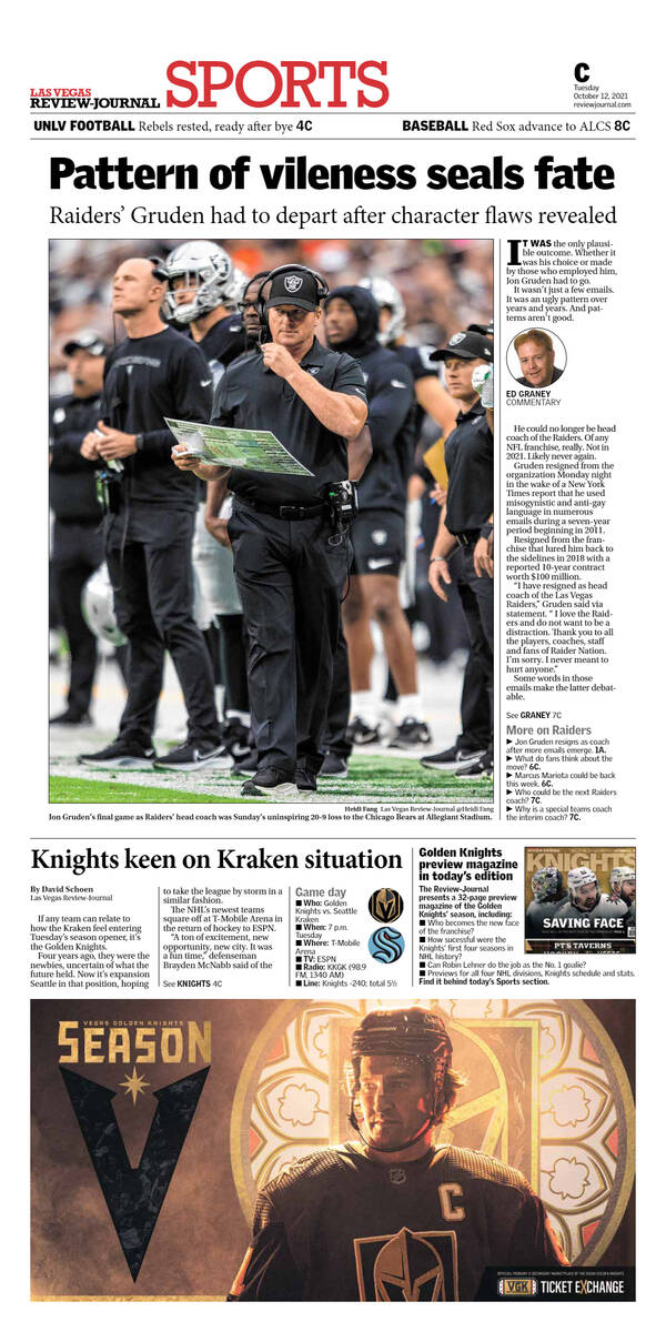 Las Vegas Review-Journal cover.
