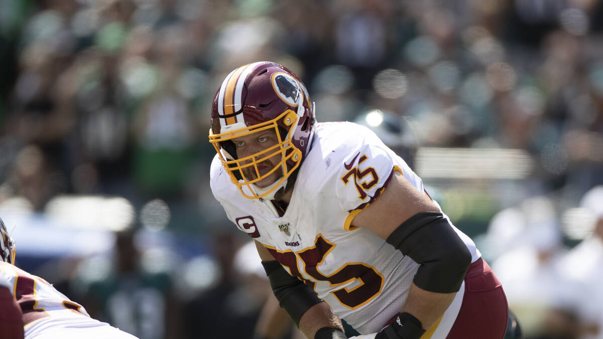 Washington Redskins guard Brandon Scherff in action while facing the Philadelphia Eagles during ...