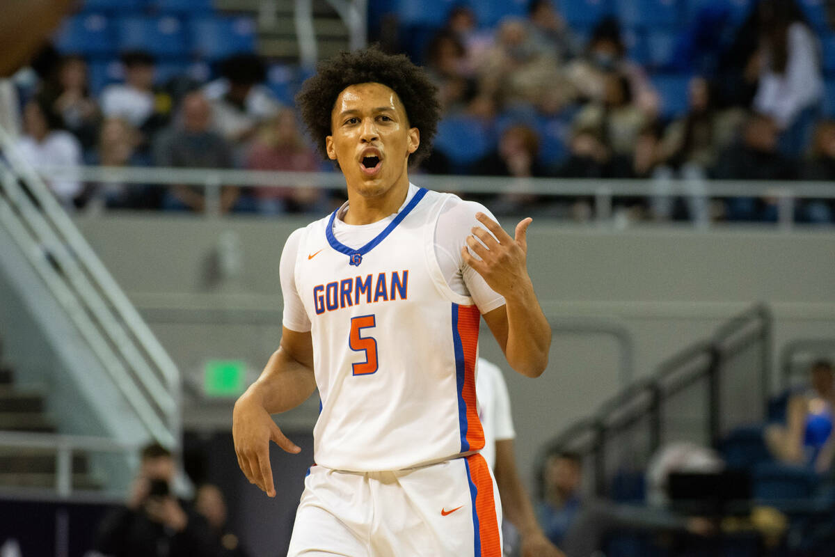 Bishop GormanÕs Darrion Williams during the NIAA Class 5A boys basketball state semifinal ...