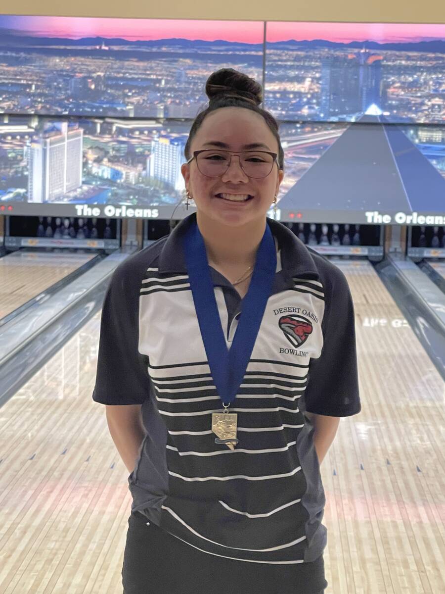 Desert Oasis' Kelsey Aczon is a member of the Nevada Preps All-Southern Nevada girls bowling te ...