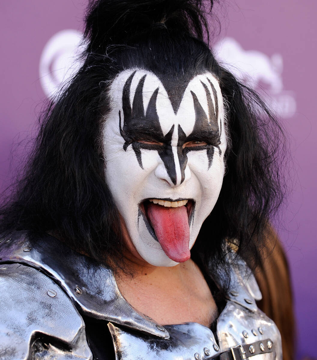 Musician Gene Simmons from KISS arrives at the 47th Annual Academy of Country Music Awards at t ...