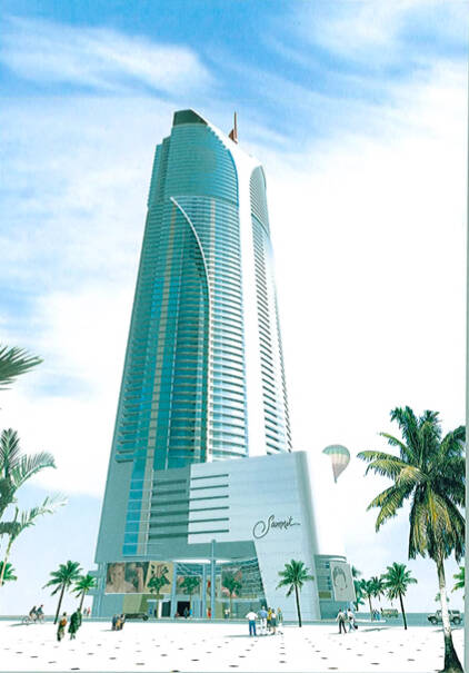 An artist's rendering of a 73-story condo tower that was slated to be built during the mid-2000 ...