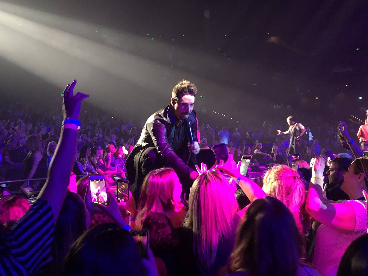 Kevin Richardson is shown at the Backstreet Boys' final "Larger Than Life" residency show at Za ...