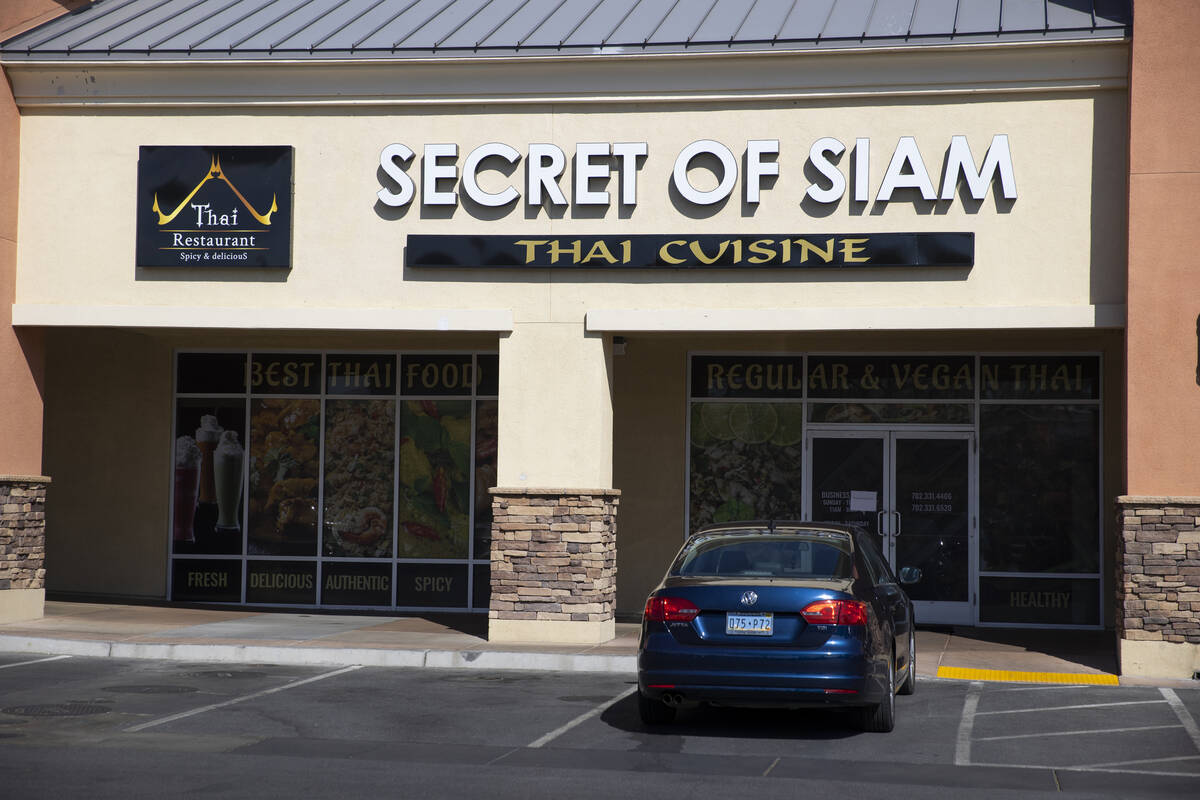 The Secret of Siam, 5705 Centennial Center Blvd #170, in Las Vegas, is seen on Tuesday, Feb. 15 ...