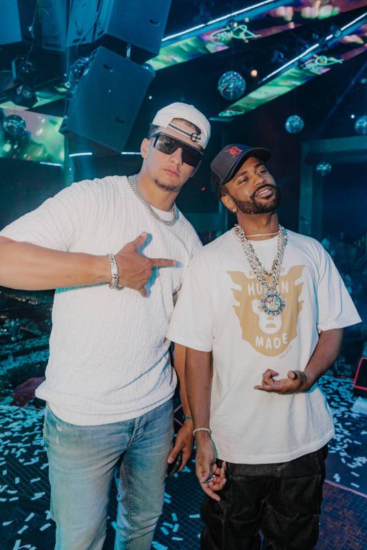 Patrick Mahomes and Big Sean Big Sean are shown at Drai’s Nightclub at the Cromwell on the La ...