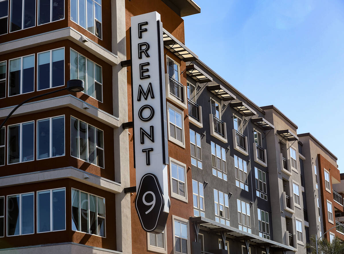 Fremont9 apartments on Monday, Feb. 28, 2022 in Las Vegas. (Rachel Aston/Las Vegas Review-Journ ...