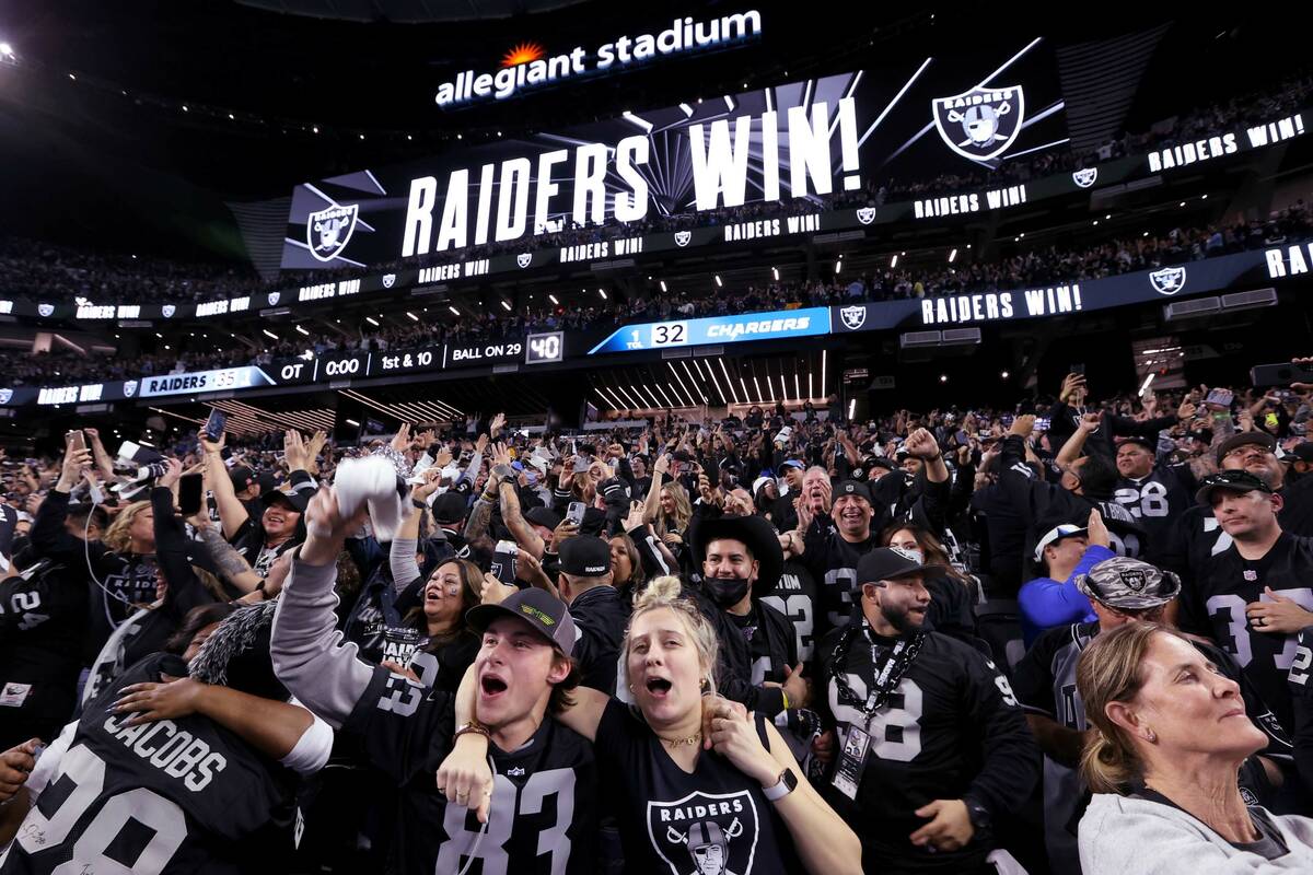 Raiders first season with fans at Allegiant surpasses officials  expectations, Raiders News