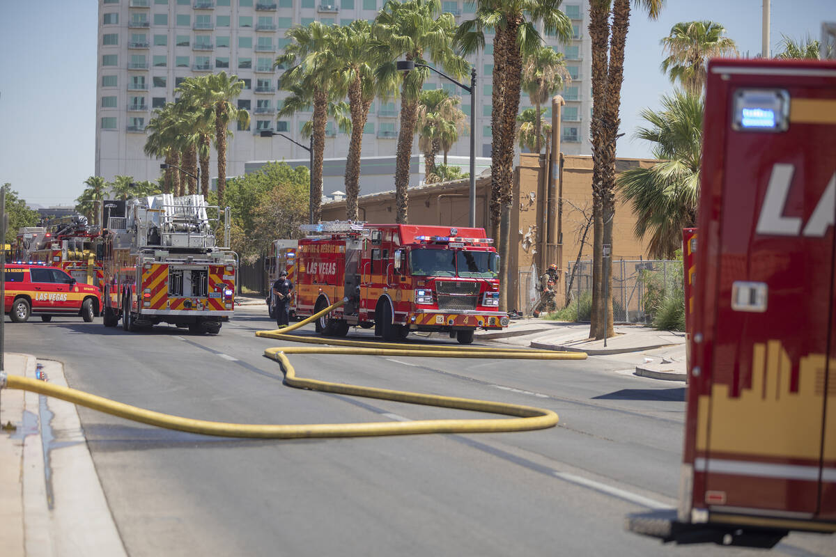 Las Vegas Fire Department is seen near South 4th Street and East Colorado Ave., Las Vegas on We ...