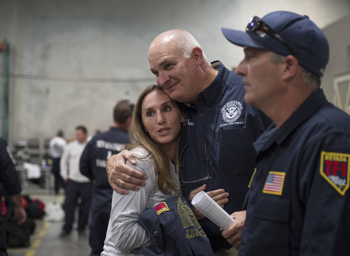 Dina Dalessio, a Las Vegas fire captain and task force leader for the Hurricane Florence missio ...