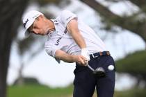 Will Zalatoris hits his tee shot on the fifth hole of the South Course during the final round o ...