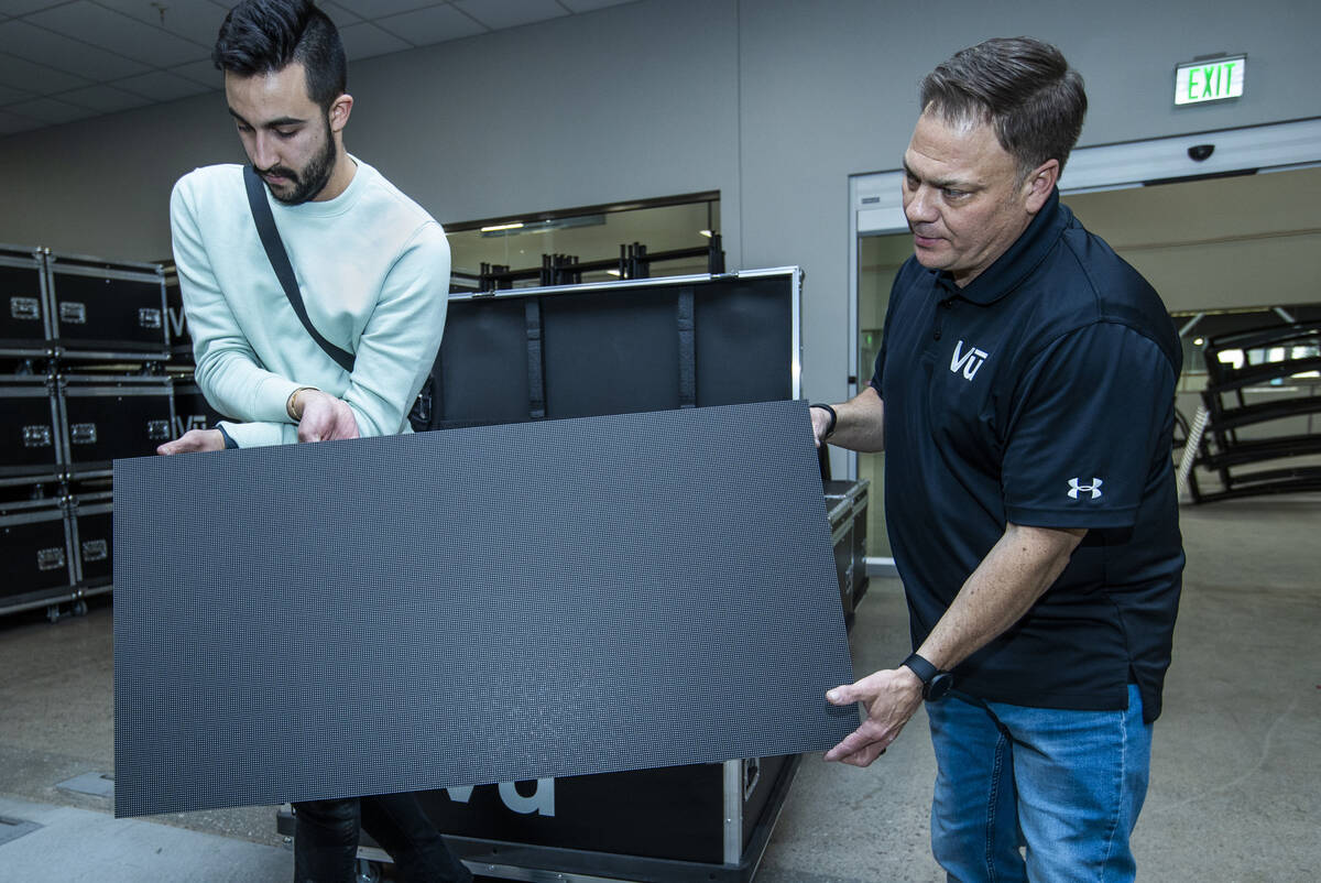 Jason Soto, Vū Technologies’ vice president and general manager of the Las Vegas campus, rig ...