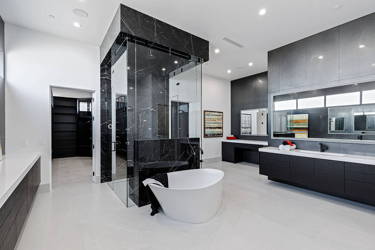 The master bath is high-tech. (Rob Jensen Co)