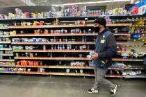 Walmart, 8060 W Tropical Parkway, in Las Vegas, Thursday, Jan. 13, 2022. (Erik Verduzco / Las V ...